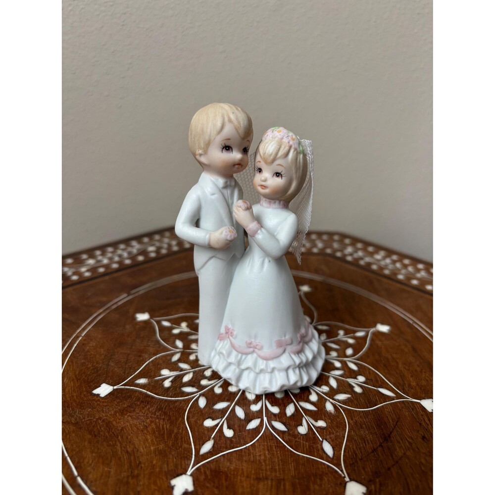 Vintage Lefton Bride And Groom Wedding Cake Topper Figurine ‘The Christopher Col